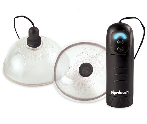 Прозрачная вакуумная помпа для сосков Pipedream Spinning Nipple Stimulators PD3623-00