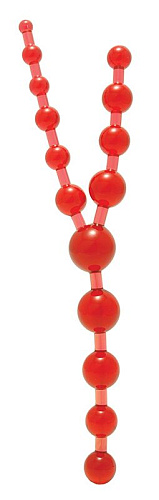 Красные шарики анальные тройные Seven Creations TRIPLE ANAL PLEASURE BEADS 2K697CRD BCD GP
