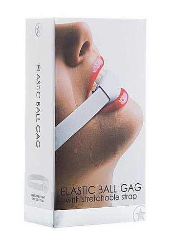 Белый кляп-шар Shots Media BV Elastic Ball White OU120WHT