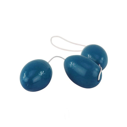Нежно-голубые анальные шарики на связке Baile BI-014036-3-0502