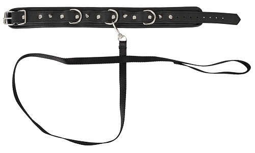 Чёрный ошейник с поводком Orion Collar and Leash 24930041001