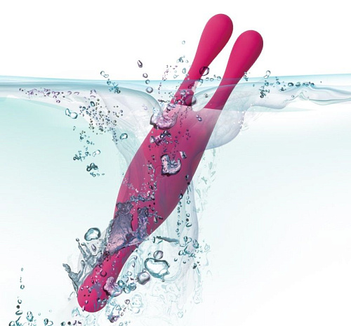 Малиновый трехмоторный универсальный вибромассажёр Svakom Marin S56