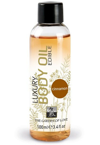 Съедобное массажное масло с ароматом корицы Shiatsu 66018