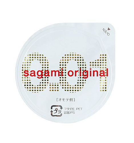 Супертонкий презерватив Sagami Original 0.01 №1 (1 шт)