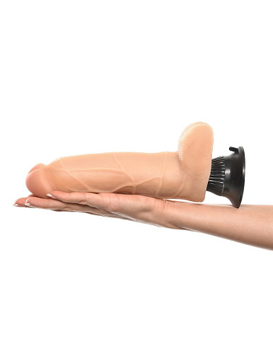 Вибратор телесного цвета с мошонкой Pipedream Real Feel Deluxe №5 PD1515-21 (24,4 см)