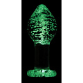 Прозрачная, светящаяся в темноте анальная пробка NS Novelties Glass Plug Large NSN-0490-31 (9,7 см)