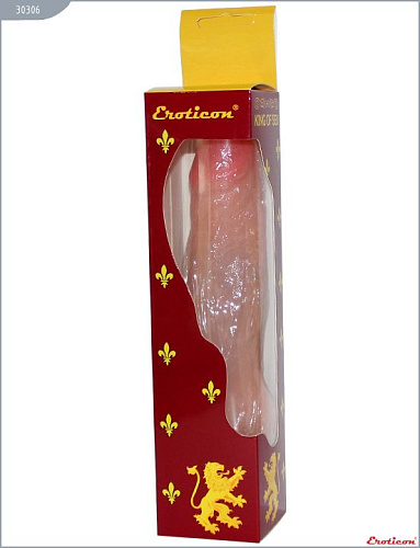 Телесный вибратор-реалистик с утолщенным основанием Eroticon 30306 (20,4 см)