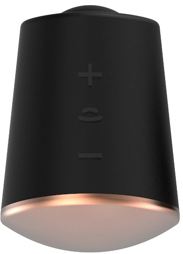 Чёрный клиторальный стимулятор с вибрацией и ротацией Shots Media BV Dazzling ELE009BLK (6,7 см)