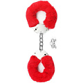 Наручники в красной меховой опушке Lovetoy LV1501 red