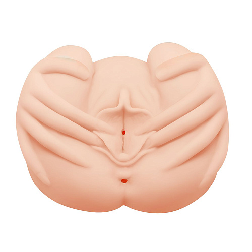 Вагина телесного цвета с руками поверх и вибрацией Baile BM-009022Z-1