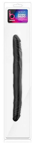 Чёрный двусторонний фаллоимитатор Blush Novelties 14 Inch Double Dildo BL-29795 (35,5 см)