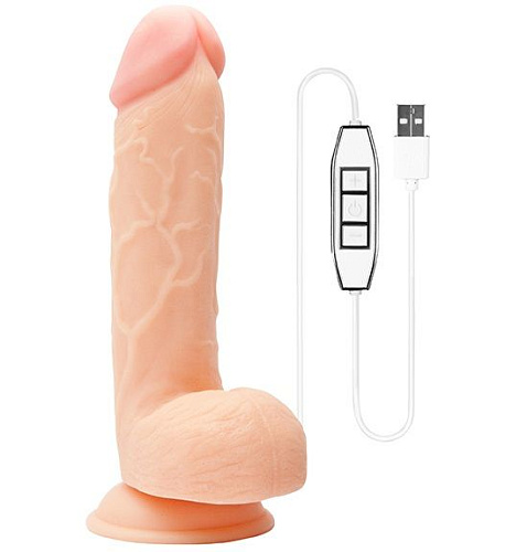 Телесный USB-вибратор Dream Toys REALSTUFF 8.5INCH 21147 (22 см)
