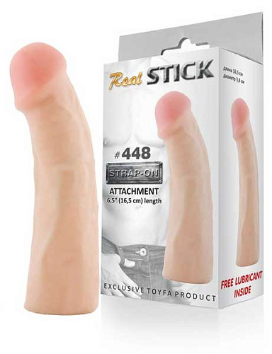 Фаллоимитатор-насадка телесного цвета ToyFa RealStick #448 964048 (16,5 см)