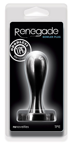 Чёрная анальная пробка NS Novelties Bowler Plug MD NSN-1108-33 (11 см)