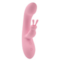 Нежно-розовый вибратор со стимулятором клитора Chisa Jumping Rabbit Vibrator CN-511051390 (19,5 см)