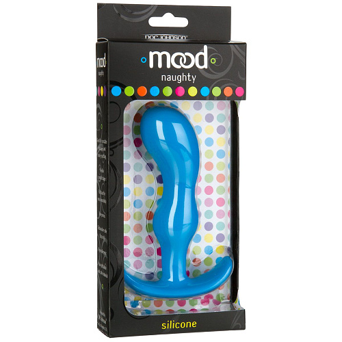 Нежно-голубая анальная пробка для ношения Doc Johnson Mood Naughty 2 1470-14-BX (11,4 см)