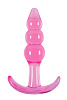 Розовая анальная пробка NS Novelties Jelly Rancher T-Plug Ripple NSN-0451-34 (10,9 см)