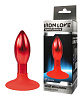 Красная овальная анальная пробка Bior toys IL-28005-RED (9 см)