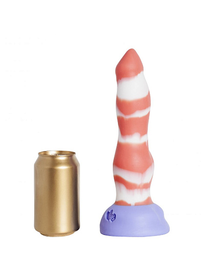 Красно-белый фаллоимитатор Erasexa «Лис» Large zoo108