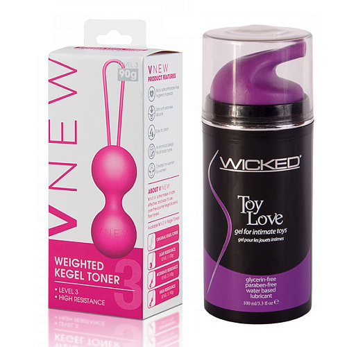 Вагинальные шарики и лубрикант на водной основе VNEW Smart Set №41: VNEW level 3