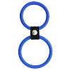 Синее двойное эрекционное кольцо Dream Toys Dual Rings Blue 20026
