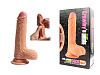 Телесный фаллоимитатор-реалистик с венками на присоске SHEQU SJ-50065