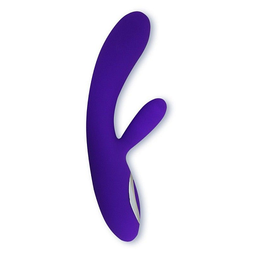 Фиолетовый вибратор с клиторальным отростком и нагревом RestArt Alpha RA-317 (19 см)