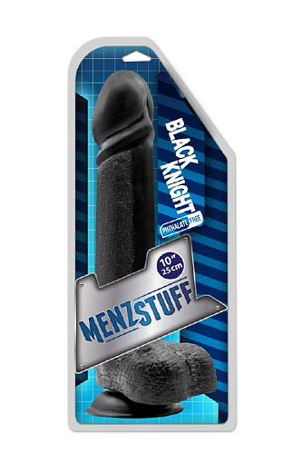 Чёрный анальный фаллоимитатор Dream Toys MENZSTUFF BLACK KNIGHT 10INCH BUTT PLUG 21066 (25 см)