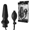 Чёрная надувная анальная пробка XR Brands Masters Expand XL Inflatable Butt Plug AD782 (20,3 см)