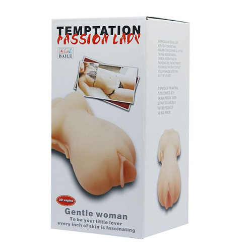 Мастурбатор-вагина телесного цвета без вибрации Baile Passion Lady BM-009185-1
