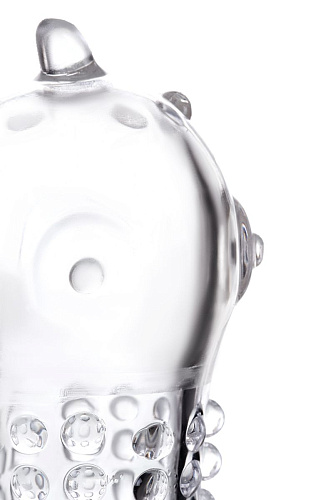 Прозрачная закрытая насадка на пенис A-toys TOYFA 768012 (14,7 см)