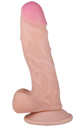 Телесный фаллоимитатор на присоске из неоскин LOVETOY (А-Полимер) 814700 (15,5 см)