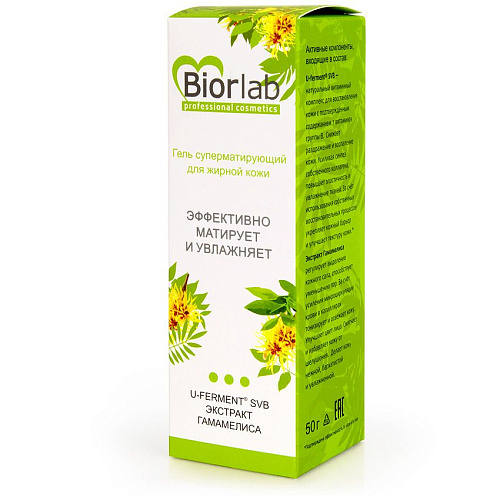 Матирующий гель Биоритм BiorLab для жирной кожи LB-25004