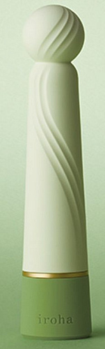 Салатовый вибратор с шаровидной мягкой головкой Tenga IROHA Rin+ Hisui MRP-01 (16 см)