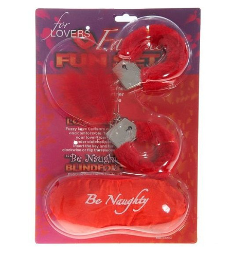 Набор для влюблённых: наручники, повязка, перо Сима-Ленд 328336