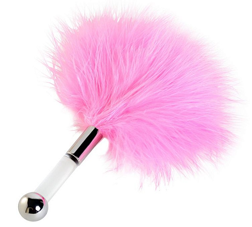 Розовая пуховая щекоталка ToyFa 700025