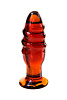 Бордовая стеклянная пробочка со спиралевидным рельефом Sexus 912054 (11 см)