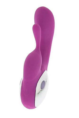 Фиолетовый вибратор с клиторальным отростком Tonga NAGHI NO.4 530004 (13,5 см)