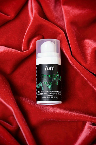 Жидкий массажный гель с ароматом мяты и эффектом вибрации INTT VIBRATION Mint  FU21