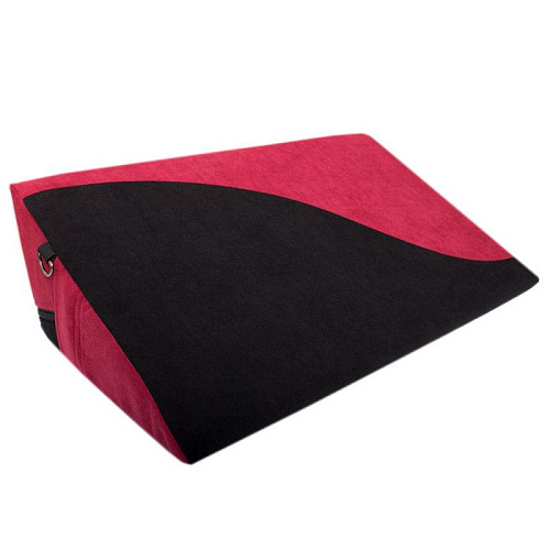 Малиново-чёрная подушка для любви с фиксаторами RestArt HANNA RA-502