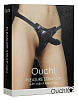 Страпон чёрного цвета Shots Media BV Pleasure Strap-On OU062BLK (14,5 см)