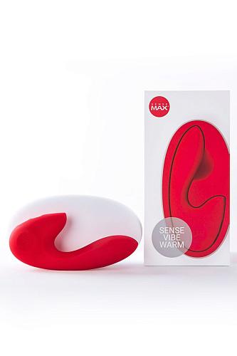 Красный вибратор с клиторальным отростком Sense Max SVW (16 см)