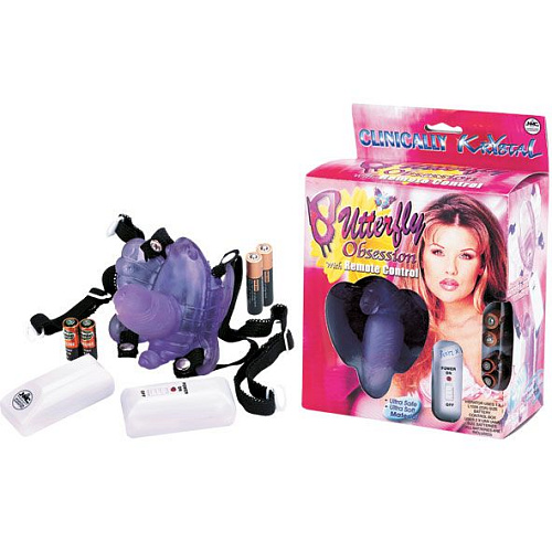 Фиолетовая вибробабочка с фаллосом NMC BUTTERFLY OBSESSION 190045