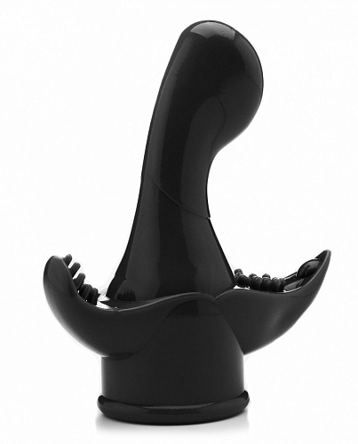 Чёрная насадка на массажёр Shots Media BV Ultra Twizzle Trigger SHT197BLK