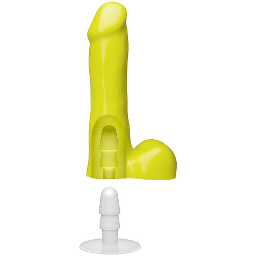 Жёлтый фаллоимитатор Doc Johnson Icon 6 Slim Dong with Balls 0501-04-BX (16,5 см)