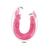 Двусторонний розовый фаллоимитатор с фигурками зайчиков на кончиках Baile BI-040003-0101S (30,5 см)