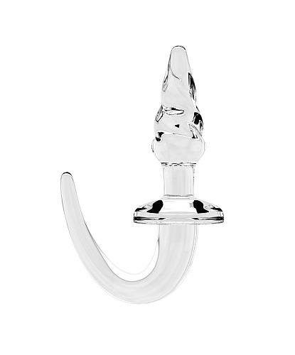 Прозрачная анальная пробка с ручкой Shots Media BV SONO №10 SON010TRA