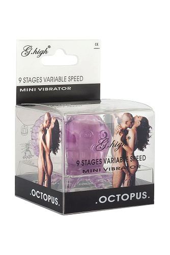Фиолетовый вибростимулятор в виде осьминога White Label МС01030005pur
