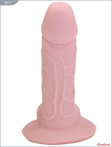 Телесный фаллоимитатор на присоске с мошонкой Eroticon Macho 30041 (18 см)