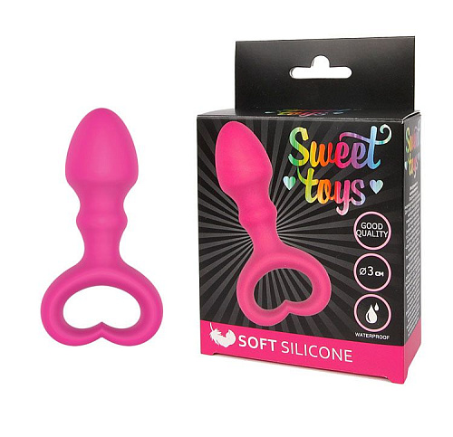 Каплевидная анальная втулка розового цвета Bior toys ST-40147-6 (6,5 см)